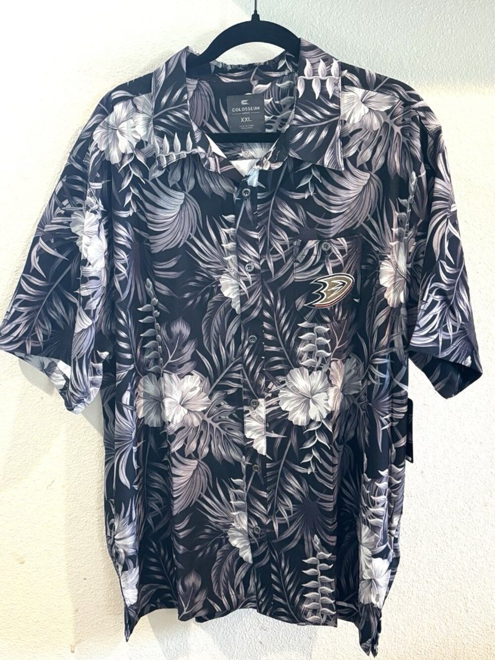 Anaheim Ducks Hawaiian Shirt Button Down Short Sleeve XXL